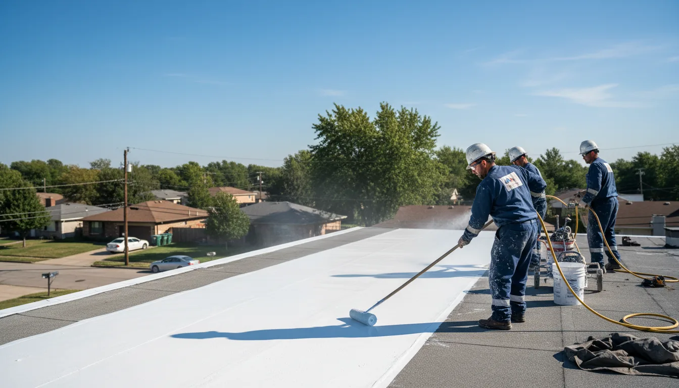 Commercial roof coating in Granville, IL near me